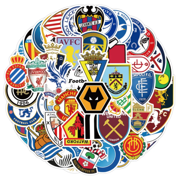 Football Club logo Stickers 50 Pcs